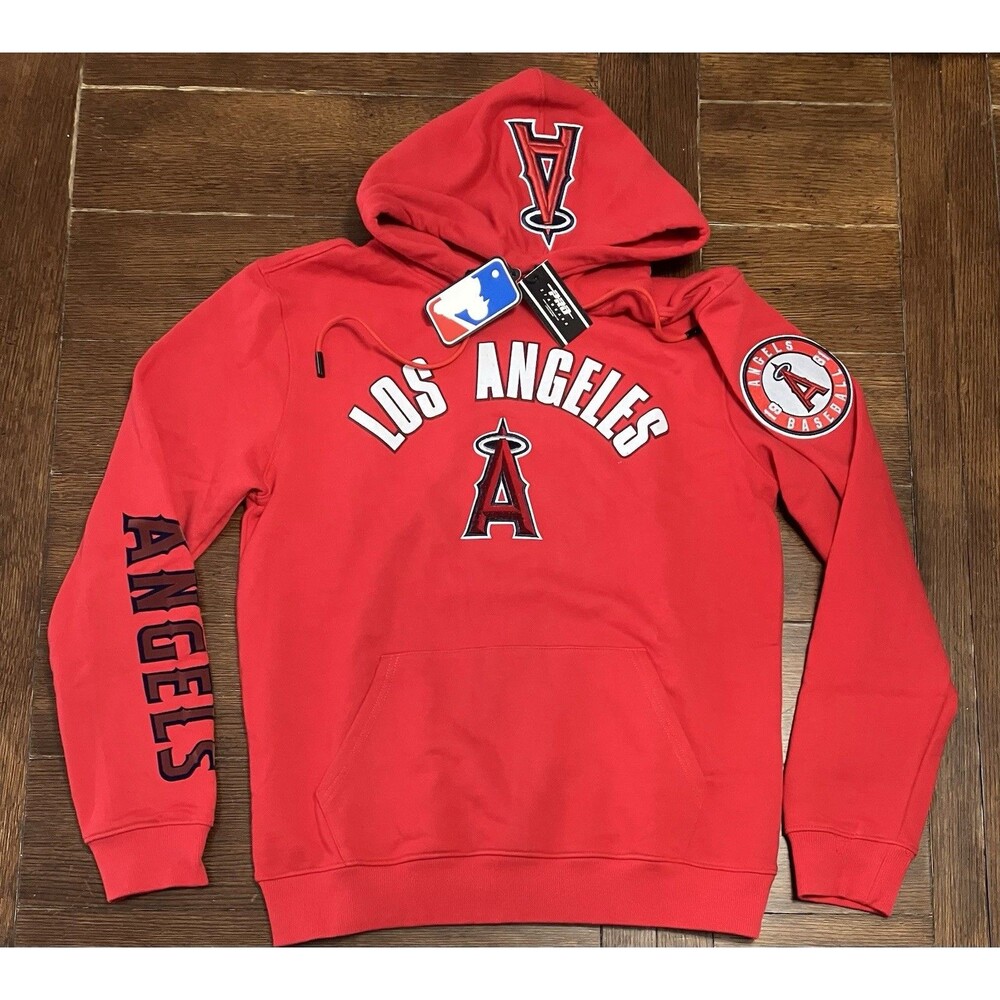 Men’s Pro Standard Size M Los Angeles Angels Red Embroidered Hoodie NWT